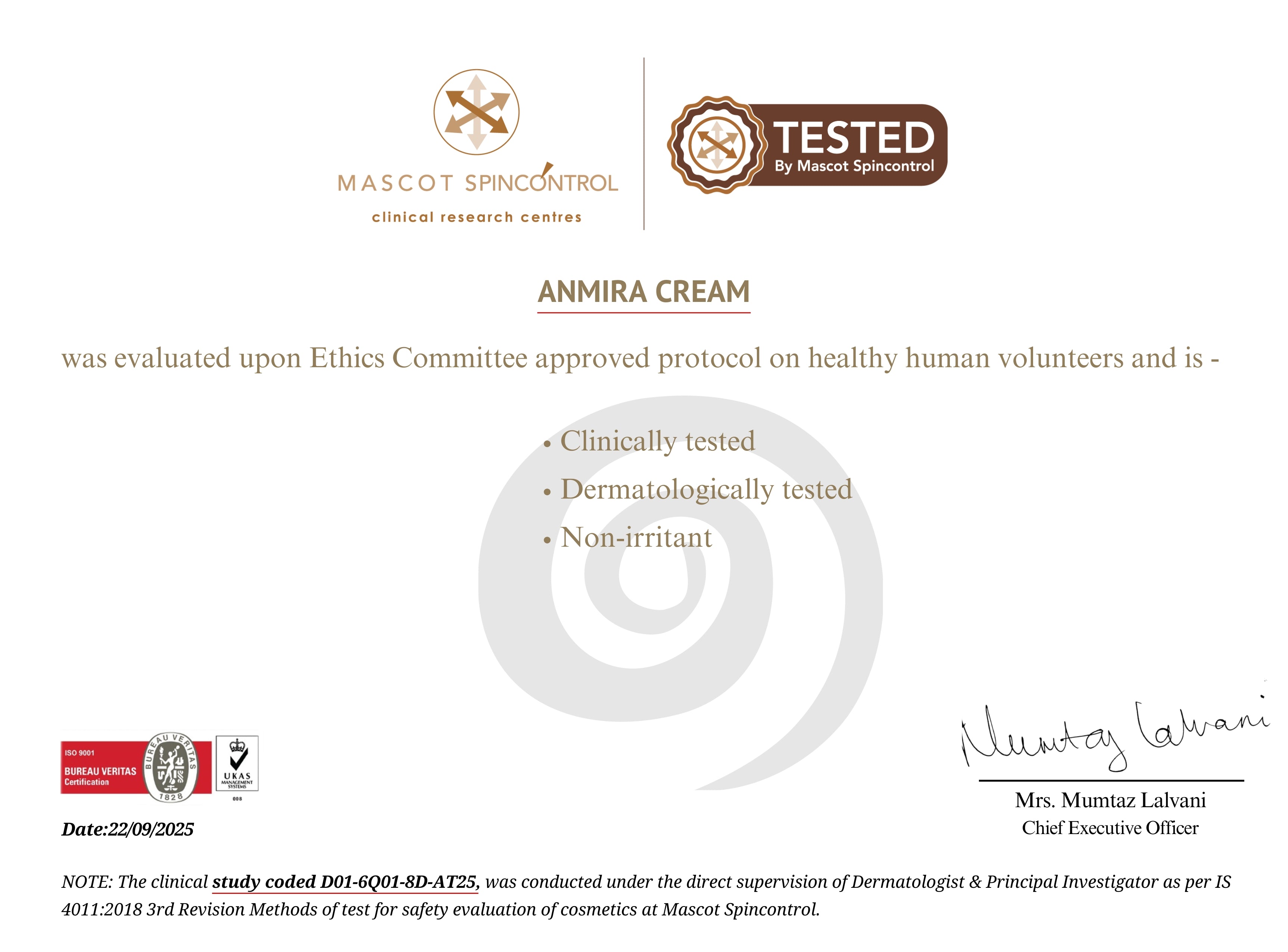 Anmira Intense Repair + Brightening Cream